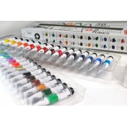 Set of 30 x 20ml + 100 ml white & black with Brush Pebeo Studio Acrylic Paint Pebeo